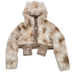 Dolls Kill Club Exx Faux Fur Bear Hoodie